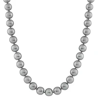 14K White Gold 6-7mm 18" Grey Freshwater Pearl Necklace
