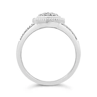 Sterling Silver 0.15Ctw Diamond Promise Ring