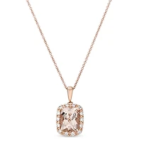 Le Vian 14K Strawberry Gold Morganite & 0.22CTW Diamond Pendant