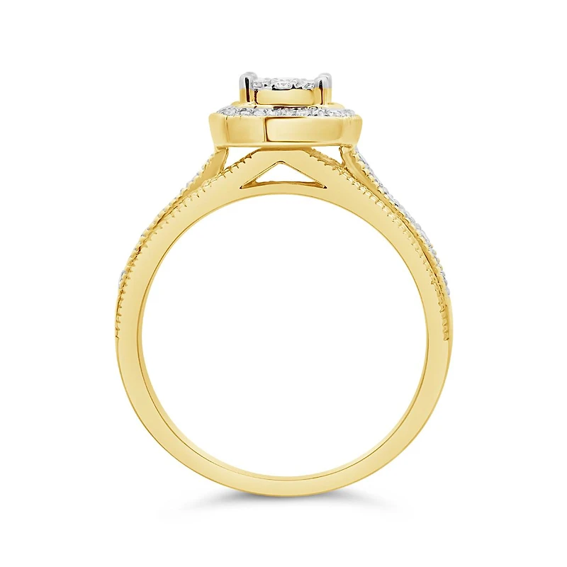 10K Yellow Gold 0.50CTW Diamond Bridal Set