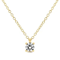 New Brilliance 10K Yellow Gold Lab Grown 0.50CT Diamond Solitaire Pendant