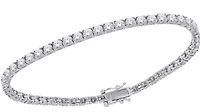 New Brilliance 10K White Gold Lab Grown 10.00CTW Diamond Tennis Bracelet