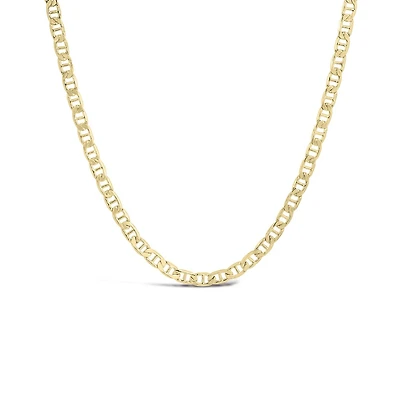 10K Yellow Gold Flat Mariner Necklace