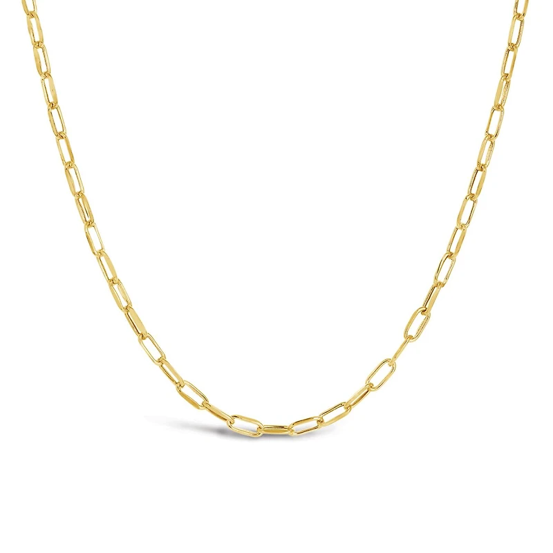 10K Yellow Gold 18" 2.4mm Paper Clip Chain
