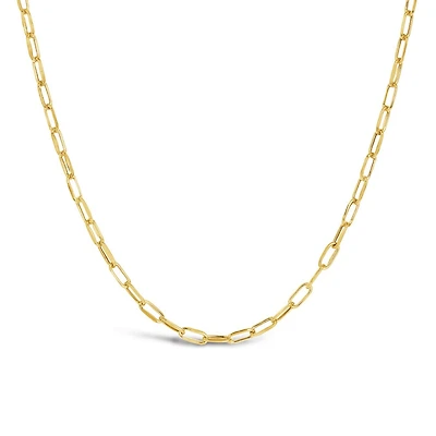 10K Yellow Gold 20" 2.4mm Paper Clip Chain