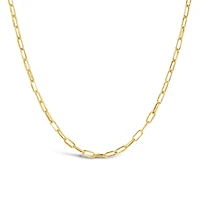 10K Yellow Gold 24" 2.4mm Paper Clip Chain