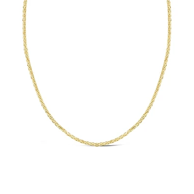 10K Yellow Gold 20" 1.5mm Adjustable Wheat Chain