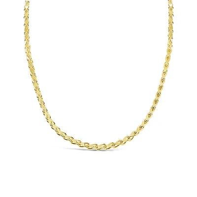 10K Yellow Gold 18" 2.00mm Semi Solid Diamond-Cut Franco Chain