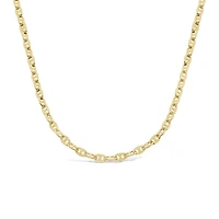 10K Yellow Gold 7.5" 2.60mm Semi Solid Concave Anchor Bracelet