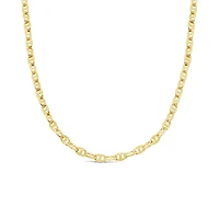 10K Yellow Gold 18" 2.60mm Semi Solid Concave Anchor Chain