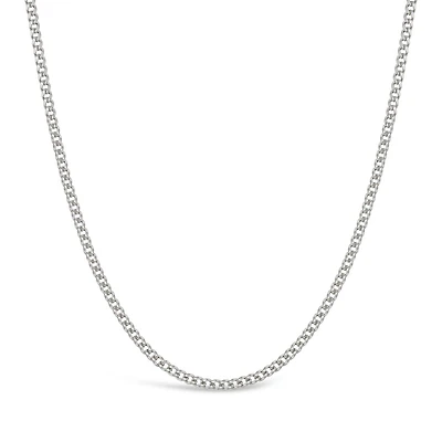 10K White Gold 20" 2.8mm Semi-Solid Miami Cuban Chain