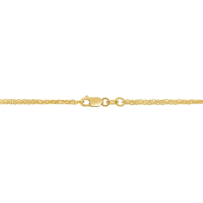 10K Yellow Gold 18" 1.4mm Solid Square Wheat Chain