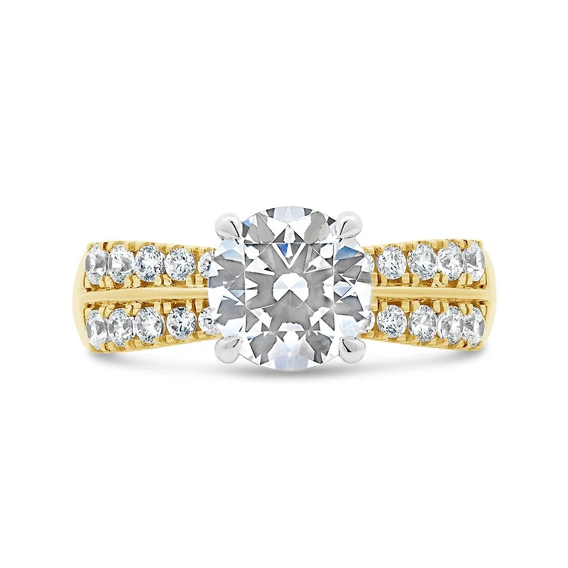 New Brilliance 14K Yellow Gold Lab Grown 2.50CTW Diamond Bridal Ring