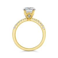 New Brilliance 14K Yellow Gold Lab Grown 2.50CTW Diamond Bridal Ring