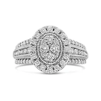 New Brilliance 10K White Gold Lab Grown 1.00CTW Diamond Fashion Ring