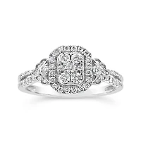 New Brilliance 10K White Gold Lab Grown 0.50CTW Diamond Fashion Ring