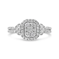 New Brilliance 10K White Gold Lab Grown 0.50CTW Diamond Fashion Ring