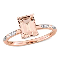 Julianna B 14K Rose Gold Morganite and Diamond Ring