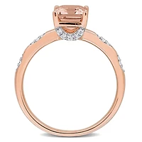 Julianna B 14K Rose Gold Morganite and Diamond Ring
