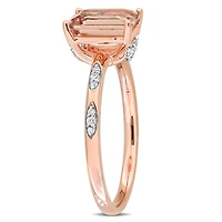 Julianna B 14K Rose Gold Morganite and Diamond Ring