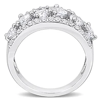 Julianna B Sterling Silver Created White Sapphire Ring