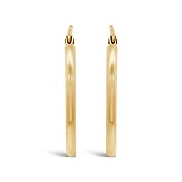 14K Yellow Gold 27mmx20mm Oval Hoop Earrings