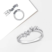 Julianna B Sterling Silver 0.17CTW Diamond Fashion Ring