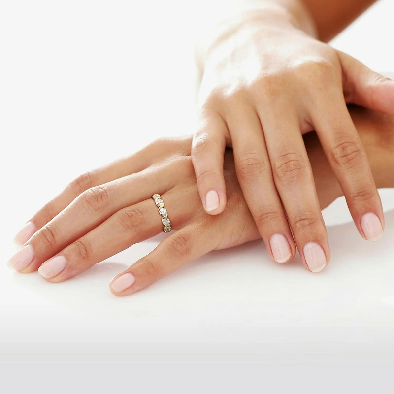 Julianna B Yellow Plated Sterling Silver Diamond Twist Fashion Band