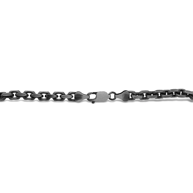 Sterling Silver 22" Forza Chain with Gunmetal Finish