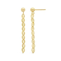 10K Yellow Gold Chain Drop Earrings