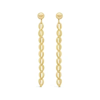 10K Yellow Gold Chain Drop Earrings