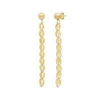 10K Yellow Gold Chain Drop Earrings