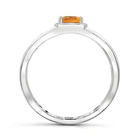 Sterling Silver Citrine Men's Ring
