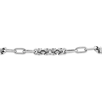 Sterling Silver 7" Byzantine Paperclip Bracelet