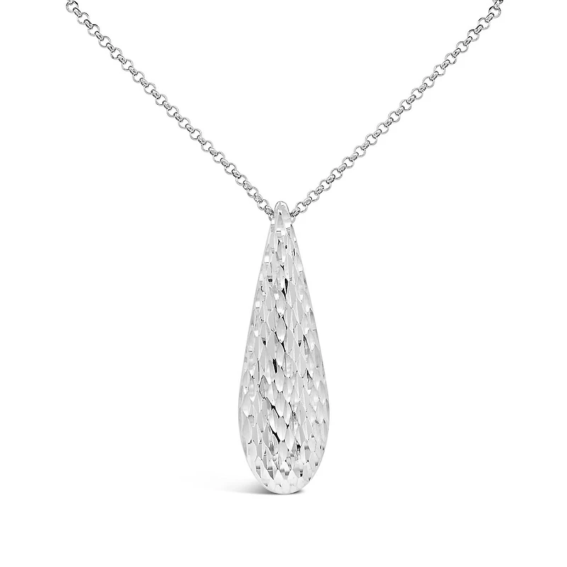 Sterling Silver 17" Pear Drop Necklace