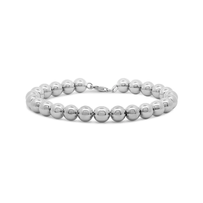 Sterling Silver 7.5"+1" Extender Ball Bracelet