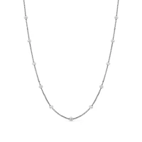Sterling Silver 18" 2mm Bead Station Chain