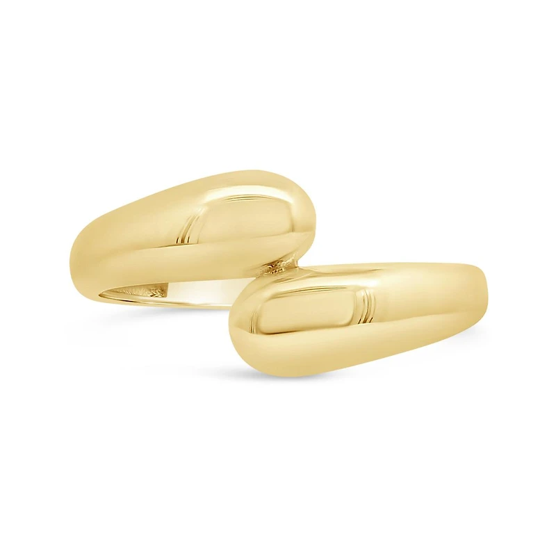10K Yellow Gold Cross Over Ring