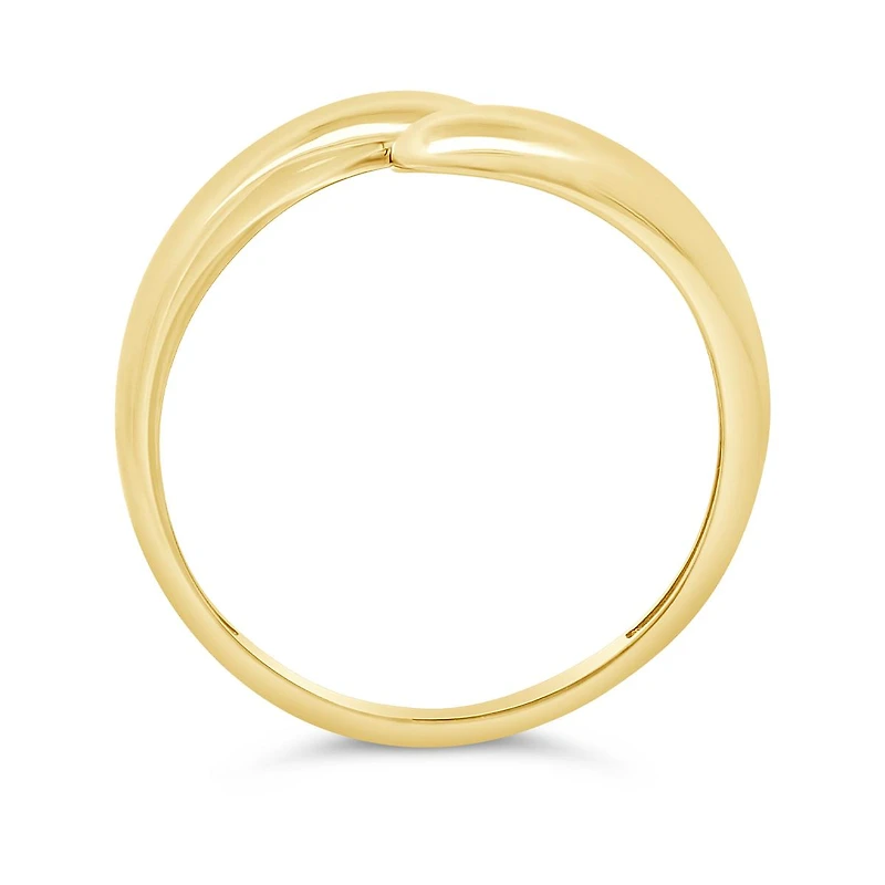 10K Yellow Gold Cross Over Ring
