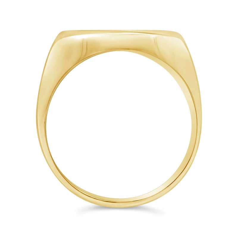 10K Yellow Gold Large Square Signet Ring