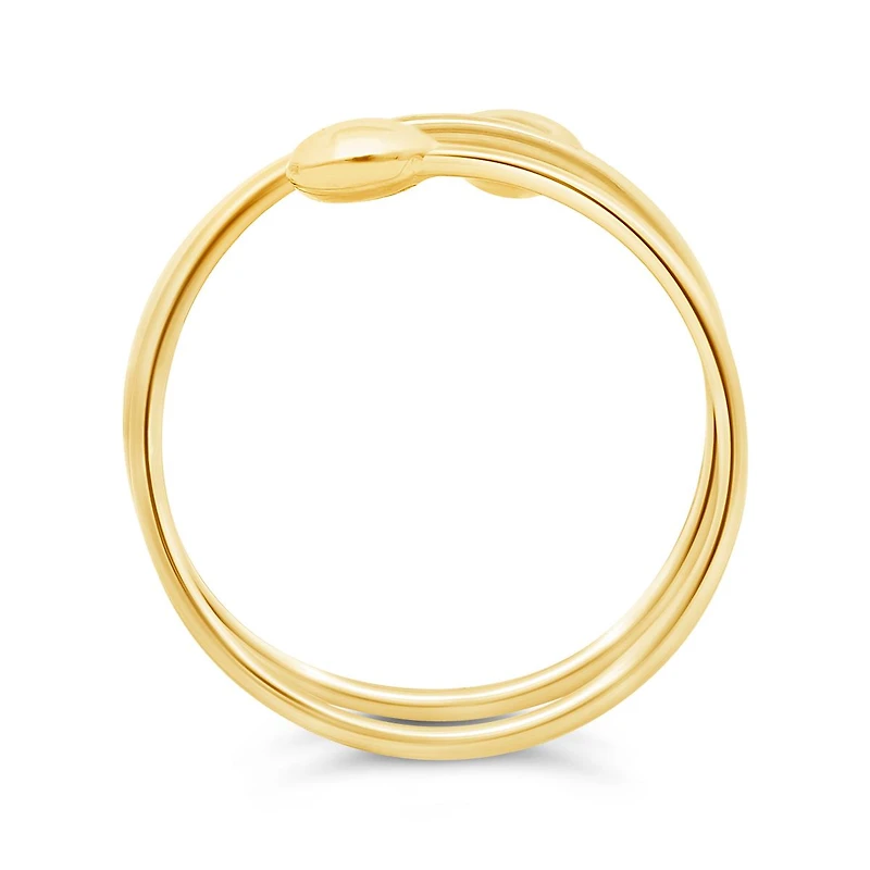 10K Yellow Gold Corkscrew Ball Ring