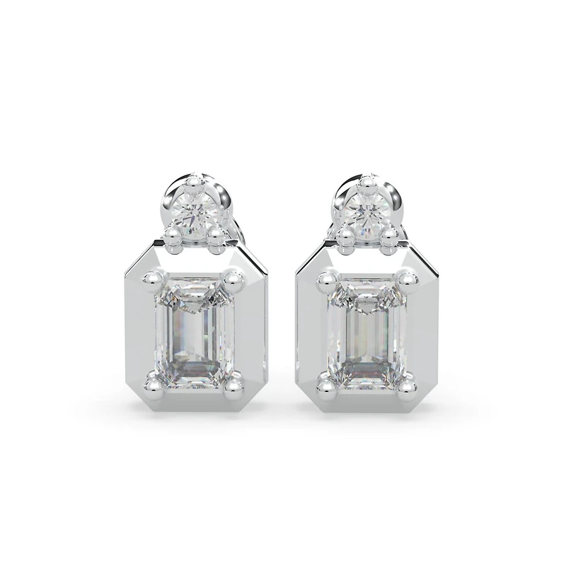 Lands Collection Modern Electrum Canadian 0.39Ctw Diamond Fashion Stud Earrings