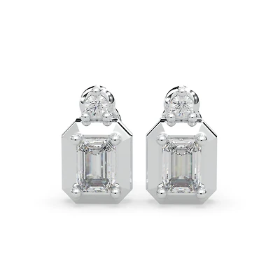 Lands Collection Modern Electrum Canadian 0.39Ctw Diamond Fashion Stud Earrings