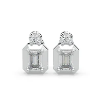 Lands Collection Modern Electrum Canadian 0.39Ctw Diamond Fashion Stud Earrings