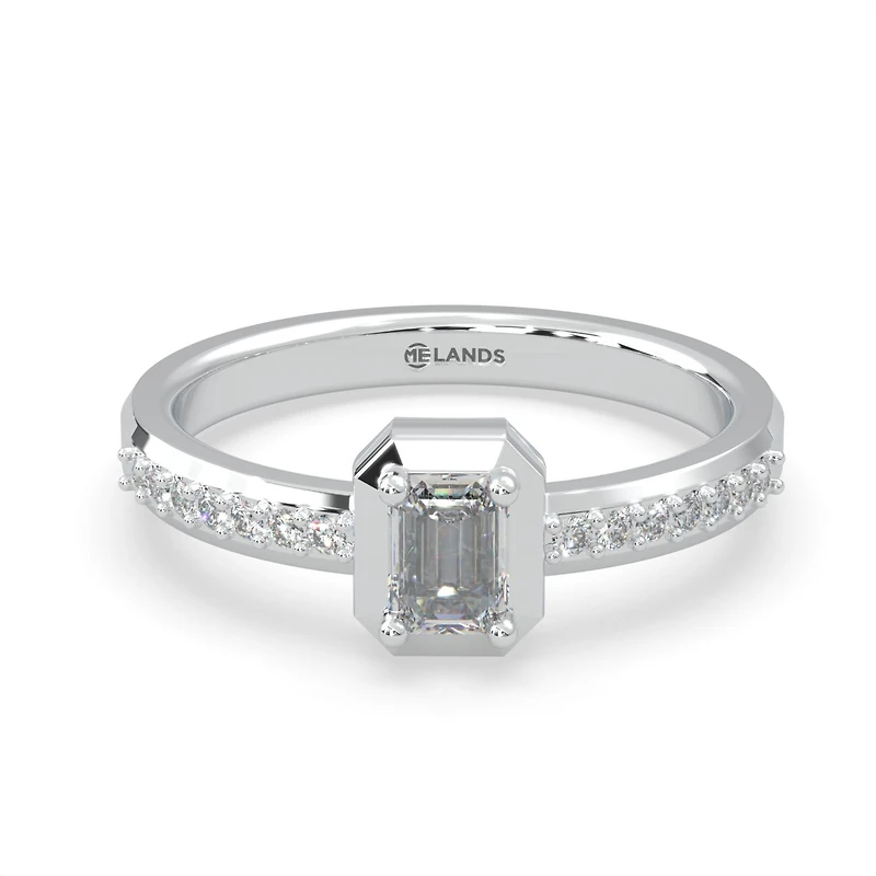 Lands Collection Modern Electrum Canadian 0.35Ctw Diamond Fashion Ring Size 7