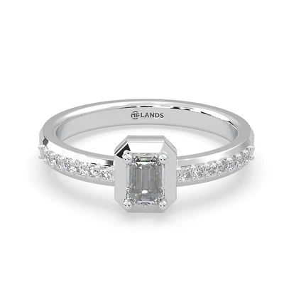 Lands Collection Modern Electrum Canadian 0.35Ctw Diamond Fashion Ring Size 7