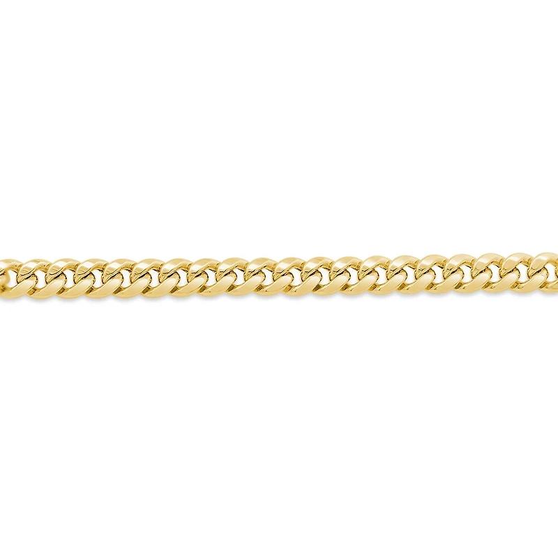 10K Yellow Gold 5.25mm 22" Semi Solid Miami Cuban Chain