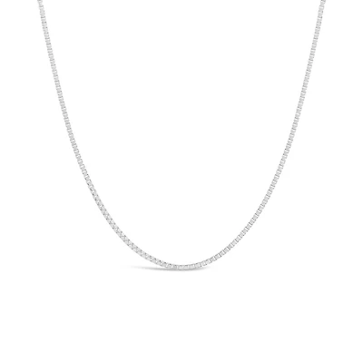 10K White Gold 18" 0.8mm Box Chain