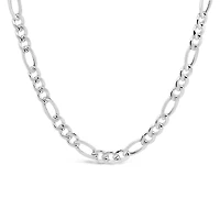 10K White Gold 24" 4.5mm Figaro Chain