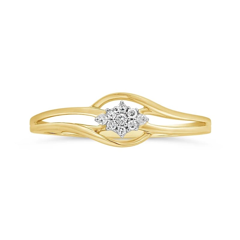 Diamond Promise Ring in 10K Yellow Gold